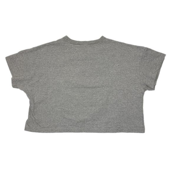 Vintage Mickey Unlimited Crop Weight Lifting T Shirt Made in USA Women's Size L - Picture 2 of 5